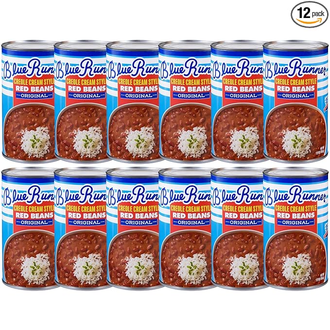 Blue Runner Creole Cream Style Red Beans 27 Ounce (Pack of 12)