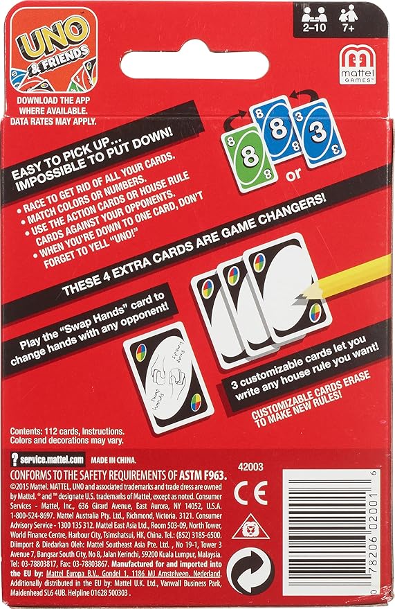 Mattel Games UNO Card Game in a Collectible Storage Tin for Kids, Adults, Families, Parties &