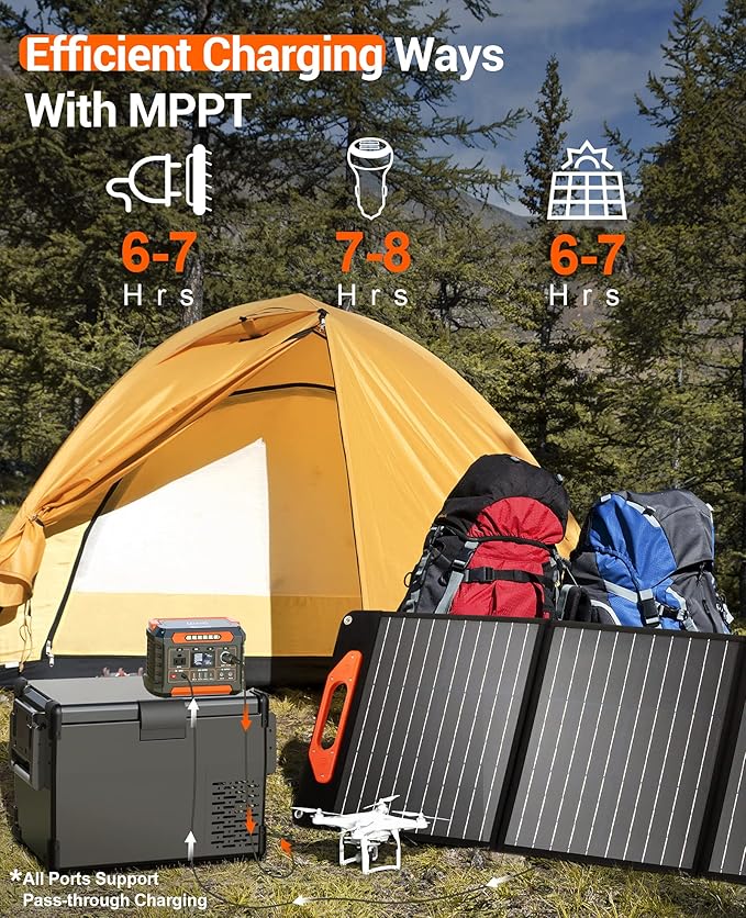 PROGENY 300W Portable Power Station, 299Wh/80818mAh Solar Generator, Regulated DC Output Backup