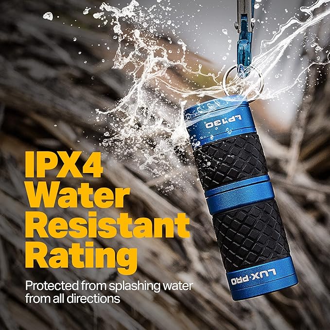 LUXPRO 40 Lumen Keychain Focus Mini LED Flashlight - Features Aircraft-Grade Aluminum and Rubber