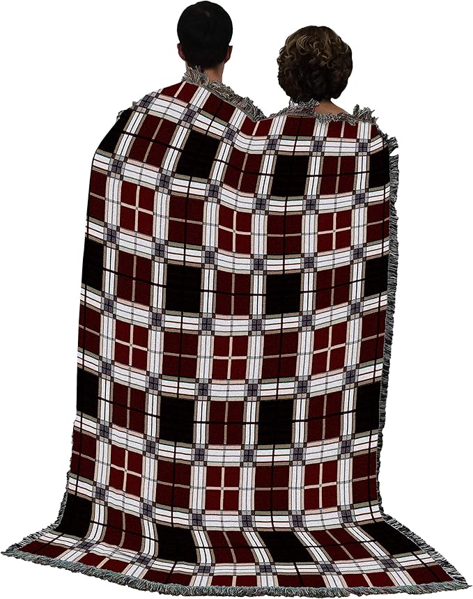 Pure Country Weavers Plaid Blanket Brickcraft - Patterns Gift Tapestry Throw Woven from Cotton