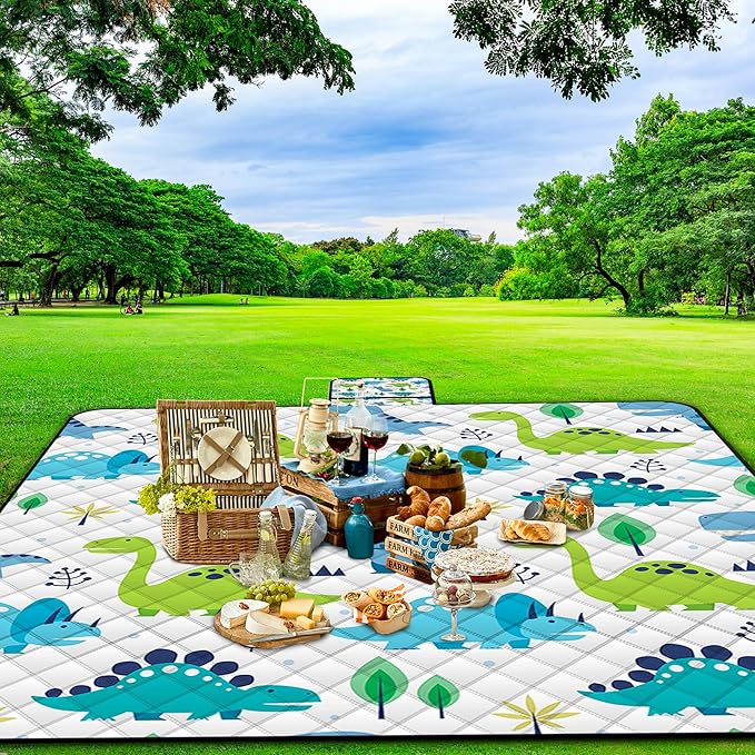 Extra Large Picnic Blanket Waterproof,80"x 80"Foldable Machine Washable Beach Blanket,Outdoor