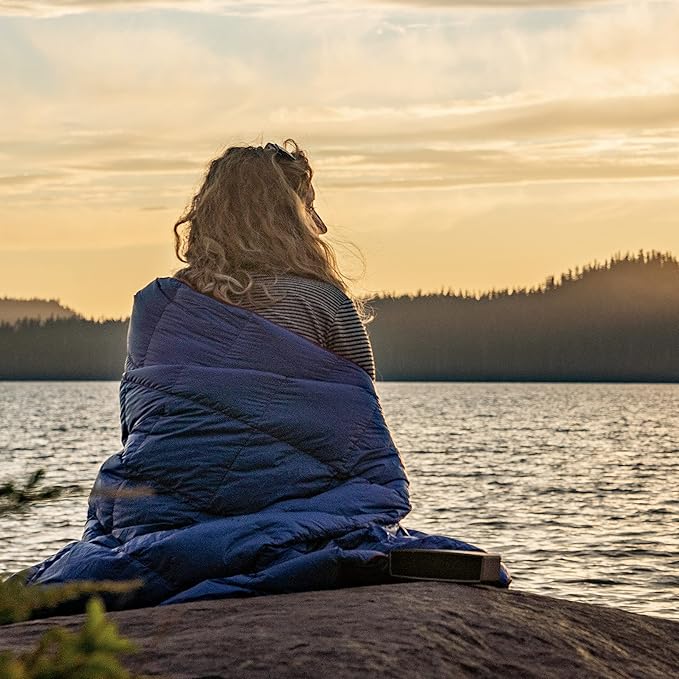 Horizon Hound Down Camping Blanket - Outdoor Travel Quilt | Sustainable, Insulated, Lightweight &
