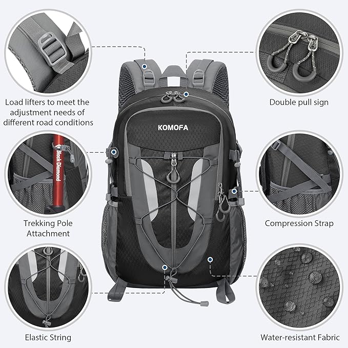 Hiking Backpack 30L Lightweight Travel Daypack Small Day Pack for Men Women Outdoor Camping
