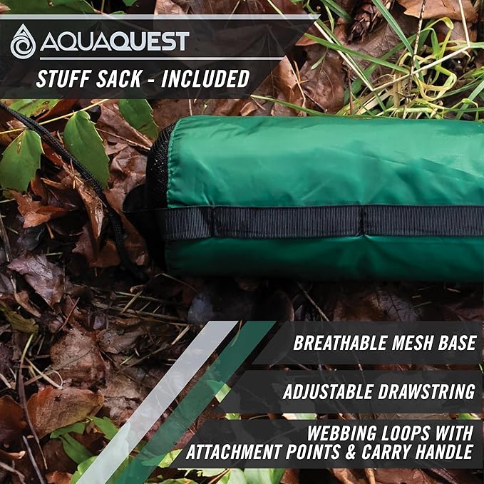 AquaQuest Guide Tarp ??Ultralight Waterproof (5,000 mm) Seam-Taped 40D Ripstop Rain Fly for