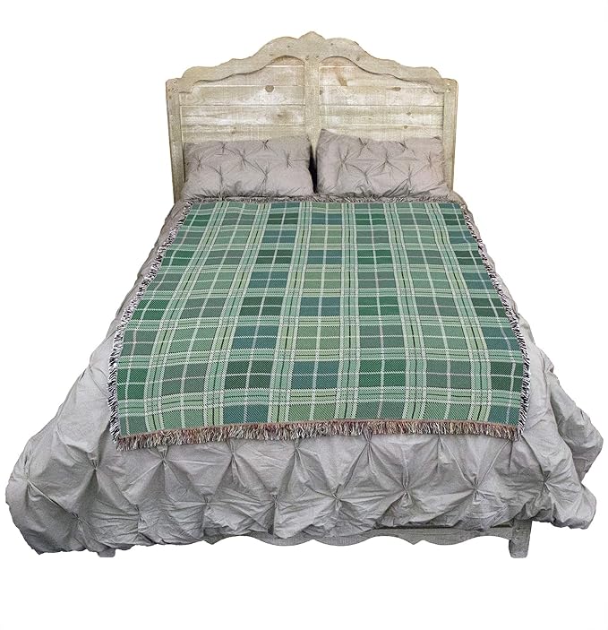 Pure Country Weavers Plaid Blanket Heather Tartan - Patterns Gift Tapestry Throw Woven from Cotton