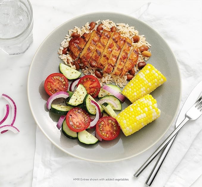 HMR Chicken with Barbecue Sauce Entrée | Pre-packaged Lunch or Dinner | Ready to Eat | 19g of