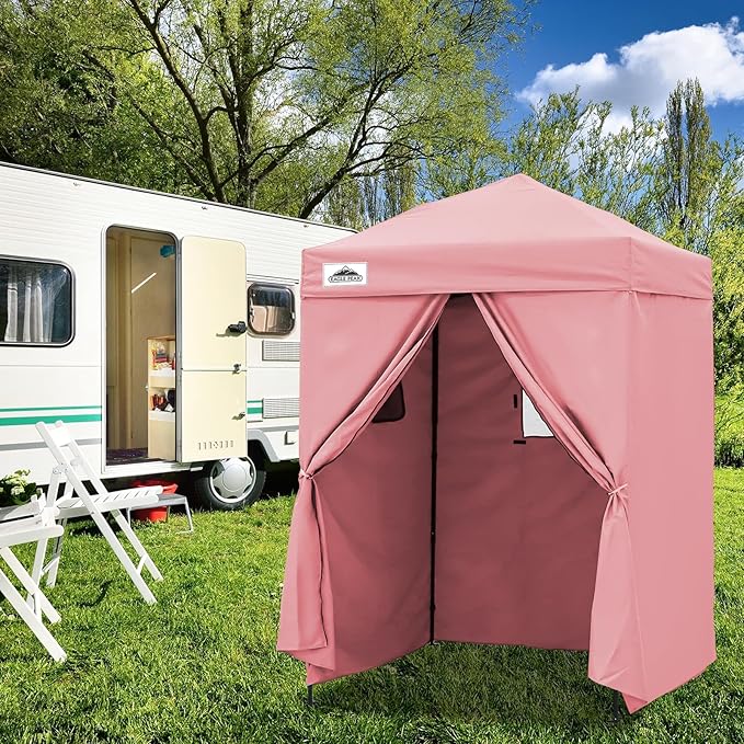 EAGLE PEAK Flex Ultra Compact 5x5 Pop-up Canopy, Sun Shelter, Changing Room, Portable Privacy Tent
