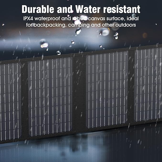 Portable Solar Panel Charger 40W Foldable Solar Panel for Portable Power Station, iPhone, iPad