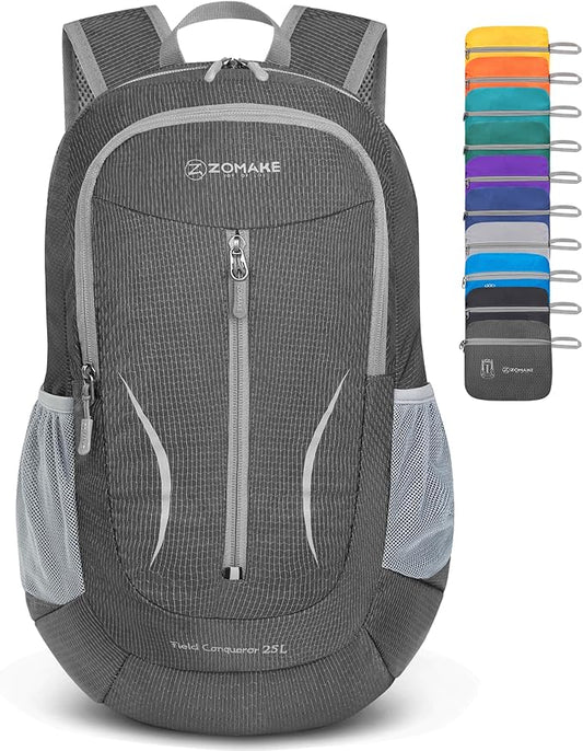 ZOMAKE Ultra Lightweight Packable Backpack 25L, Foldable Hiking Backpacks Water Resistant Small