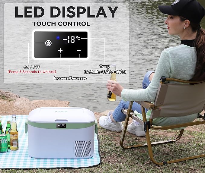 12 Volt Refrigerator Portable Car Freezer 13.5 Quart (12.8 Liter) Compressor Cooler 12V/24V DC