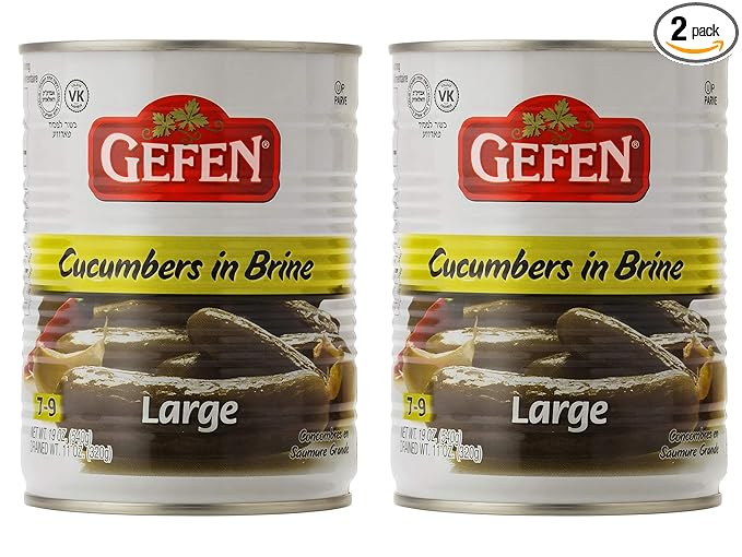 Gefen, Large Pickled Cucumber in Brine, 19oz (2 Pack)