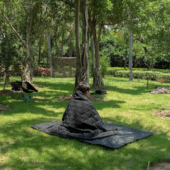 Poncho Liner Military Insulation Outdoor Camping Blanket for Travel, Beach, Grass, Picnic, Car