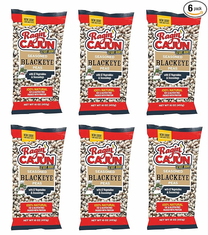 Seasoned Blackeye Beans 16 oz Ragin' Cajun (Pack of 6)