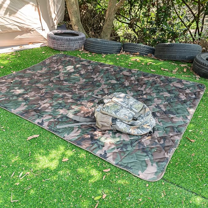 Poncho Liner Military Insulation Outdoor Camping Blanket for Travel, Beach, Grass, Picnic, Car