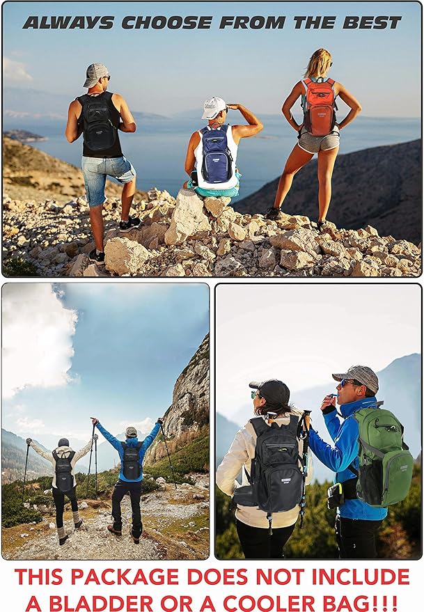 Hiking Daypack Waterproof Biking Backpack 15L Lightweight Durable Backpack for Ski Snowboarding