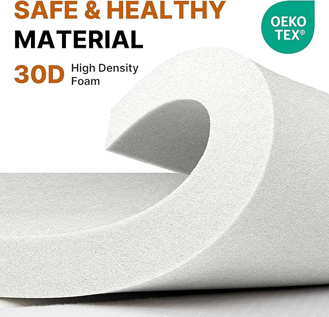 4 INCH Thick Foam Camping Mattress [Car/Tent/Cot] 30D Foam Portable Floor Sleeping Mat Cot Pad Roll