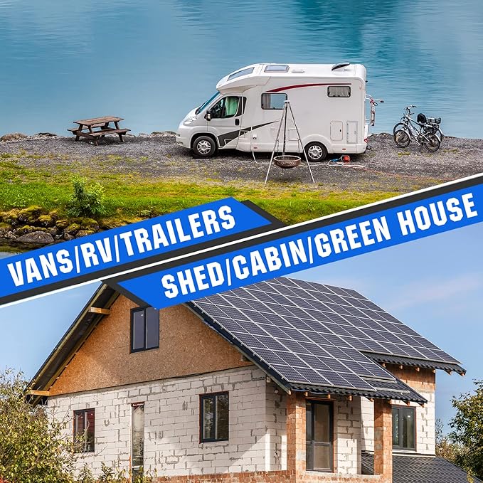 ECO-WORTHY 200 Watts 12 Volt/24 Volt Solar Panel Kit with High Efficiency Monocrystalline Solar