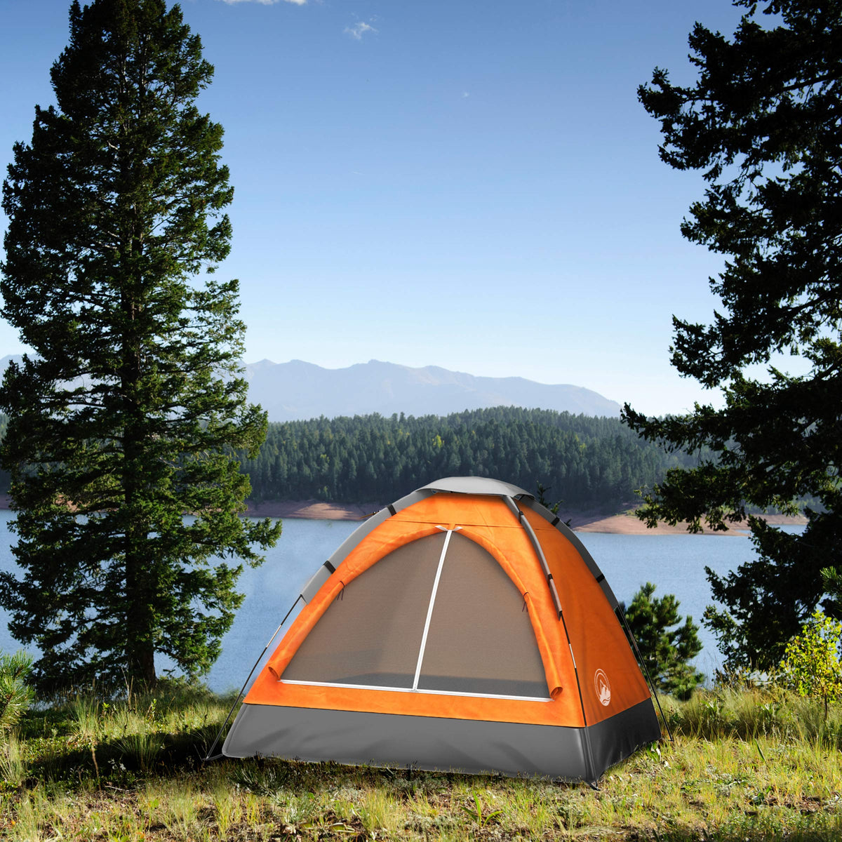 2-Person Camping Tent - Includes Rain Fly and Carrying Bag - Lightweight Compact Outdoor Tent for
