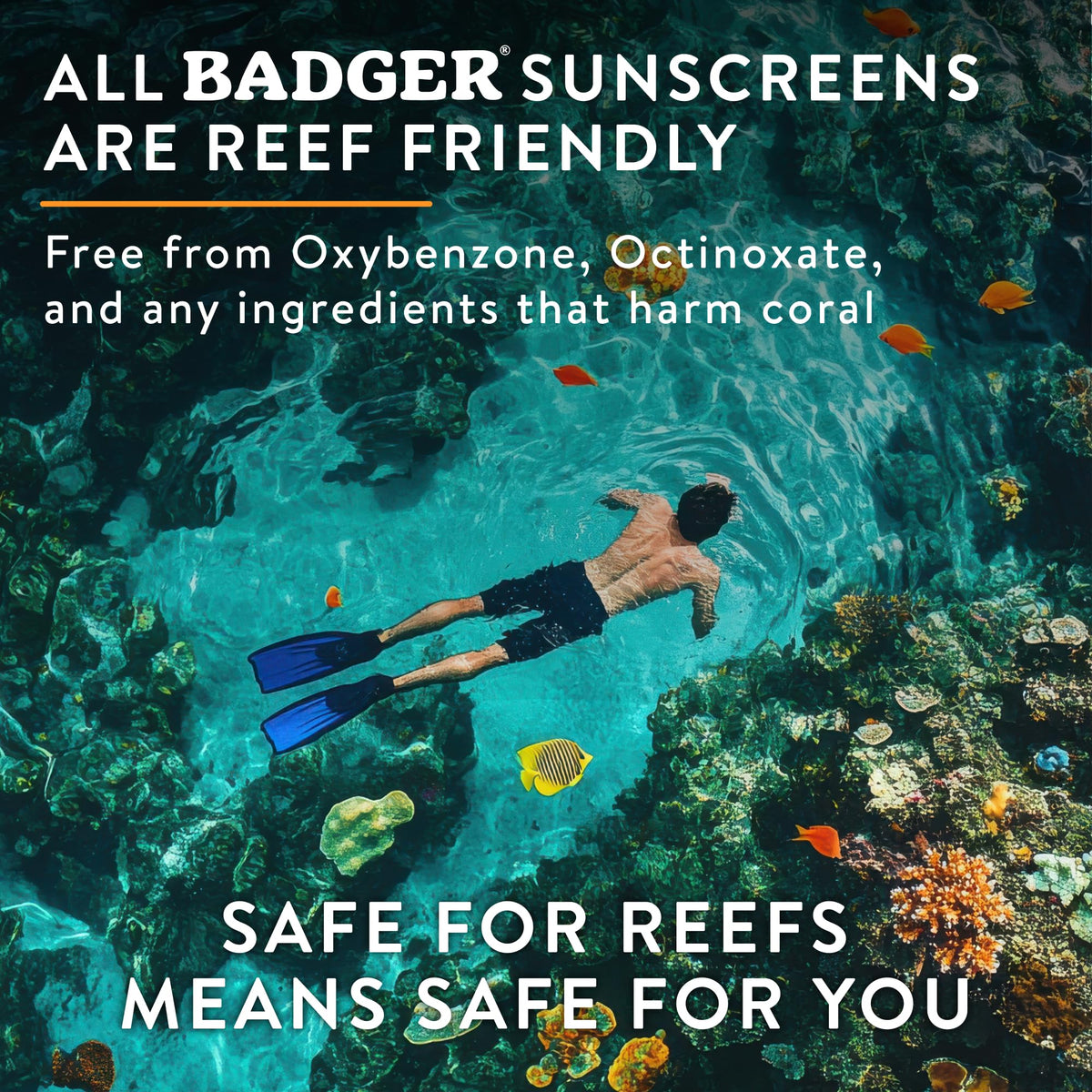 Badger Sport Mineral Sunscreen, Reef Safe, SPF 40, 98% Organic with Zinc Oxide, Water Resistant