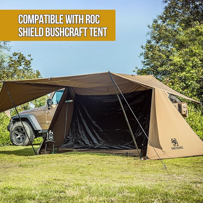 OneTigris 2 Person Mesh Tent, 3 Openings Screen Shelter with Waterproof Bathtub Floor for Outdoors