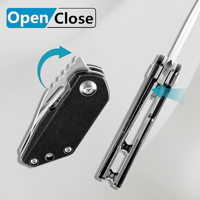 KANSEPT RIO Mini Pocket Folding Knives EDC Camping Folding Knife 1.56'' Satin M390 Blade Pocket EDC