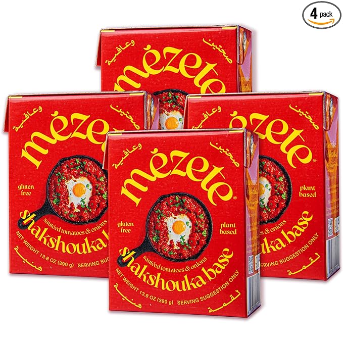 Mezete All-Natural Stew Base | Authentic Middle Eastern | Shakshouka Base | Sauteed Tomatoes &