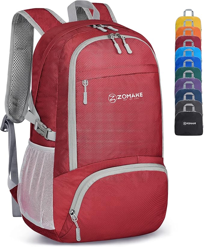 ZOMAKE Lightweight Packable Backpack 30L, Foldable Hiking Backpacks Water Resistant Compact Folding