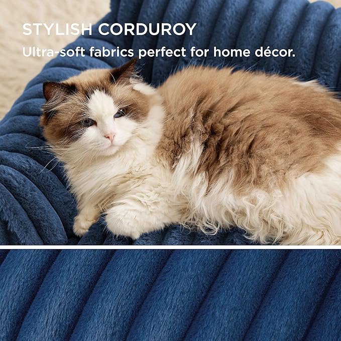 Bedsure Cute Dog Couch for Pets - Fluffy Dog Sofa with Premium Soft Corduroy Fleece, Pet Couch Bed