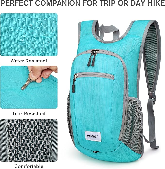 G4Free 10L/15L Hiking Backpack Lightweight Packable Hiking Daypack Small Travel Outdoor Foldable