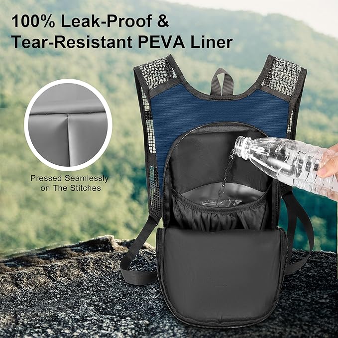 Hydration Backpack - Lightweight Water Backpack with 2L Water Bladder Bag, Running Hydration Vest
