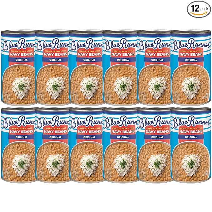 Blue Runner Creole Cream Style Navy Beans 27 Ounce (Pack of 12)