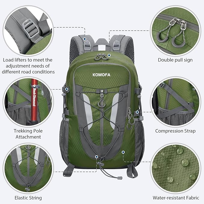 Hiking Backpack 30L Lightweight Travel Daypack Small Day Pack for Men Women Outdoor Camping