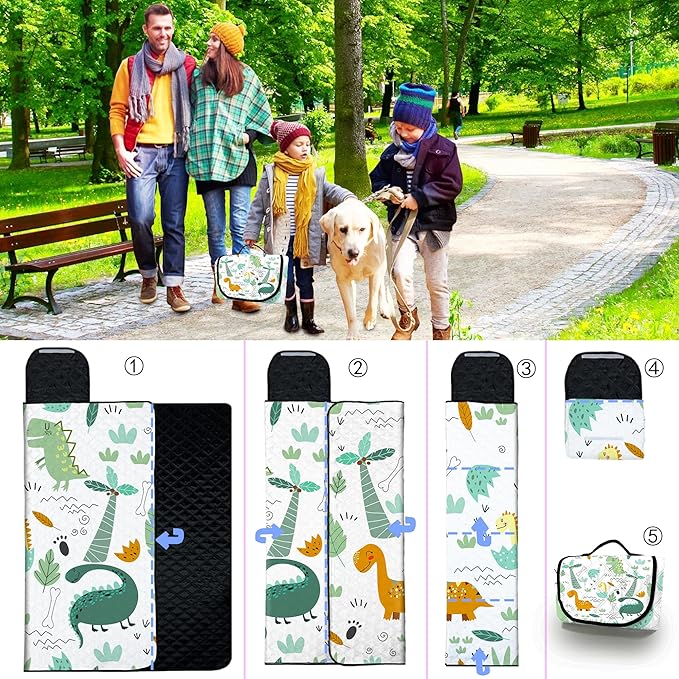 Extra Large Picnic Blanket Waterproof,80"x 80"Foldable Machine Washable Beach Blanket,Outdoor