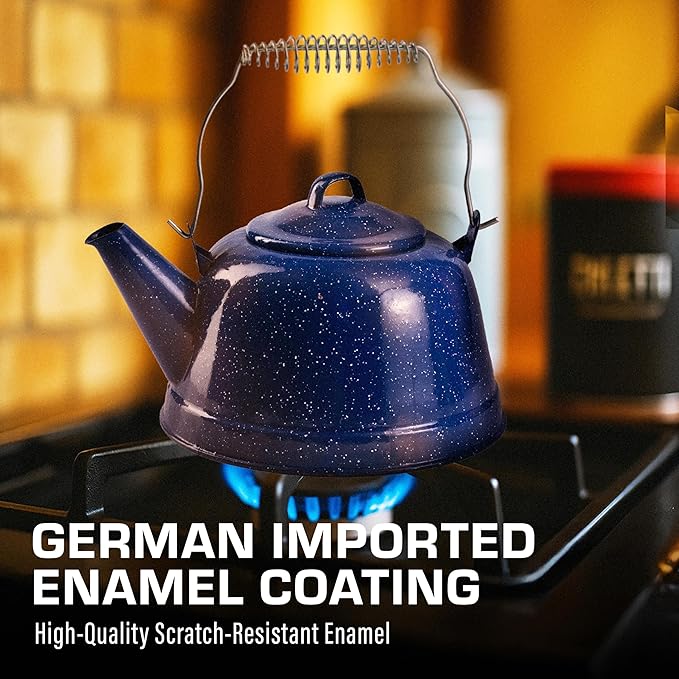 COLETTI Classic Camping Tea Kettle Stovetop — Travel Kettle, Camp Tea Pot for Stove