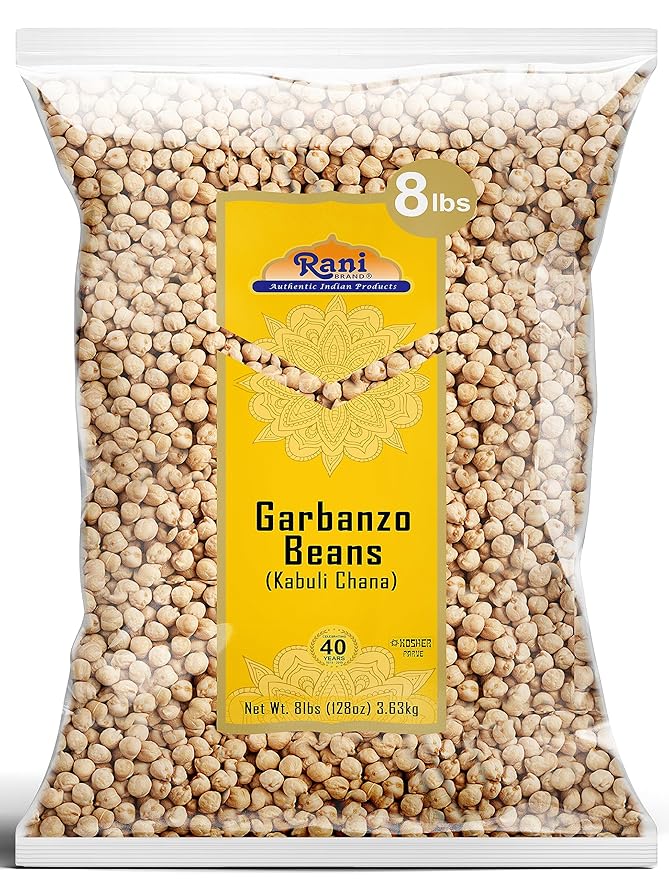 Rani Garbanzo Beans (Kabuli Chana) 128oz (8lbs) 3.63kg Bulk ~ All Natural | Vegan | Gluten Friendly
