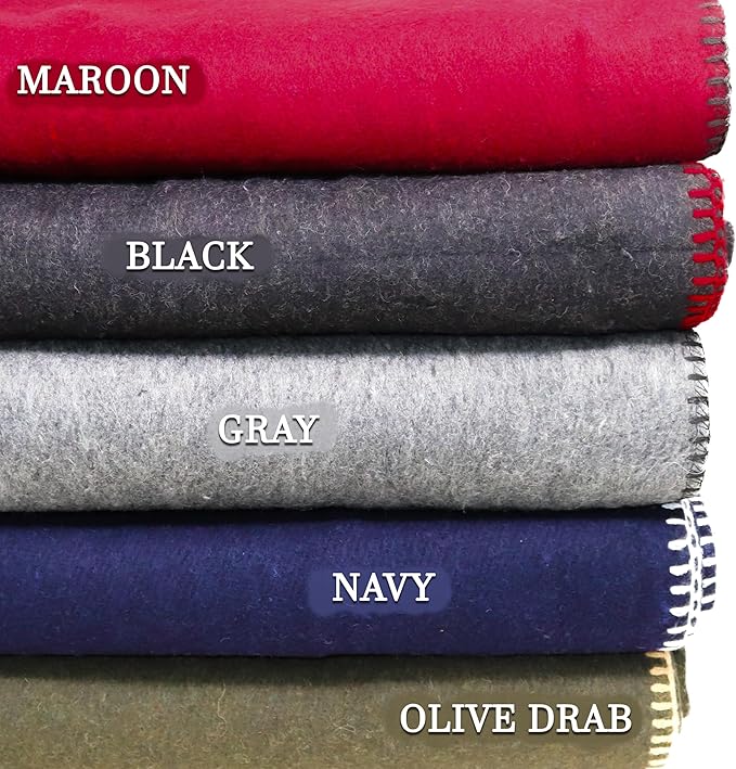 M MCGUIRE GEAR Heavy Duty Wool Blanket, Survival, Emergency, and First Aid Use – Mil-Spec, Fire