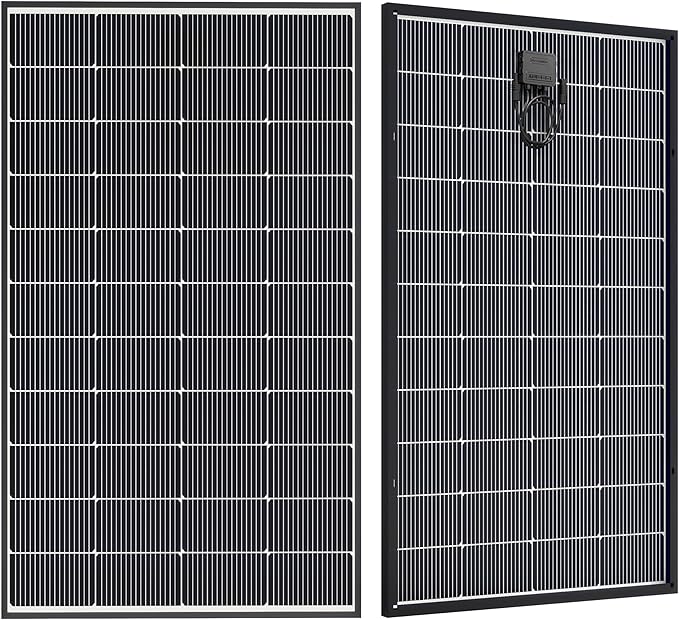 Bifacial 200 Watt Solar Panel, N-Type 16BB 200W Solar Panels Monocrystalline 25% High Efficiency