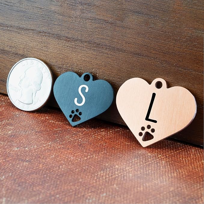 Ultra Joys Dog Tags Personalized for Pets - Hollow Paw Custom Pet ID Tag - Engraved Dog Tag for