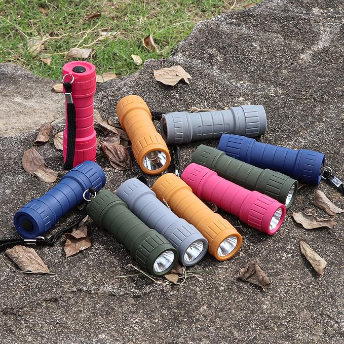10-Pack Professional Outdoor Mini Flashlights Set, Super Bright 100 Lumen LED Flashlights, Small