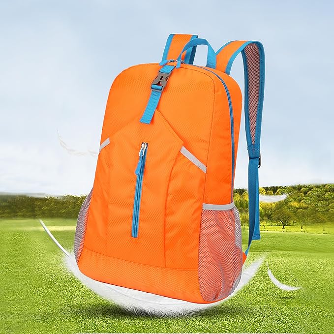 25L Foldable Hiking Backpack Lightweight Packable Basic-Daypack Collapsible Bag Water-Resistant