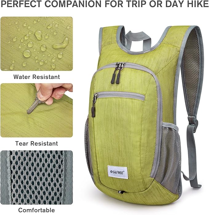 G4Free 10L/15L Hiking Backpack Lightweight Packable Hiking Daypack Small Travel Outdoor Foldable