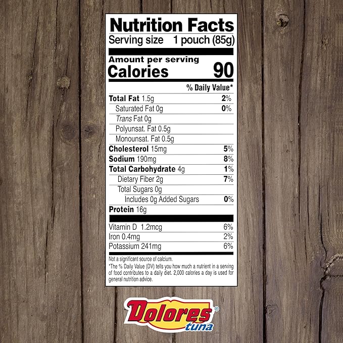 Dolores Chunk Light Yellowfin Tuna Salad with Vegetables, 3 oz (Pack of 24)