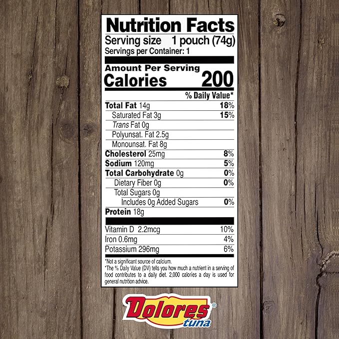 Dolores Chunk Light Yellowfin Tuna in Olive Oil, 2.6 oz (Pack of 24)