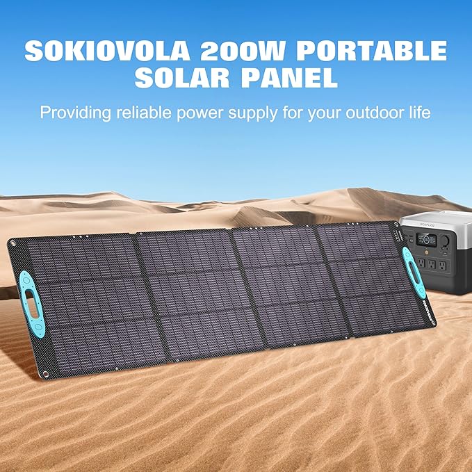 N-Type 16BB 200W Portable Solar Panels for Power Station,IP68 Waterproof ETFE Foldable Solar Panel