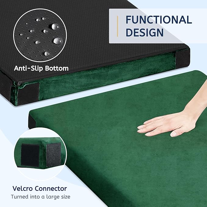 HomeMate CertiPUR-US Memory Foam Camping Mattress Pad Portable Roll Up Mattress for Adults Sleeping