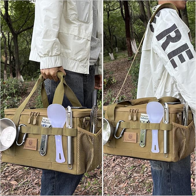 Tactical Camping Storage Bag 18L Tactical Utility Tote Bag Camping Cookware Organizer Trunk