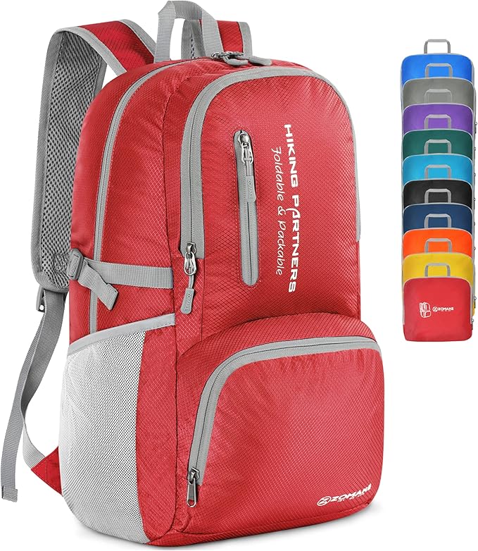 ZOMAKE Lightweight Packable Backpack, 35L Light Foldable Hiking Backpacks Water Resistant