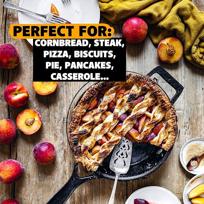 Stargazer 12-Inch Cast Iron Skillet | Made in USA, Seasoned, Premium Frying Pan for Grilling