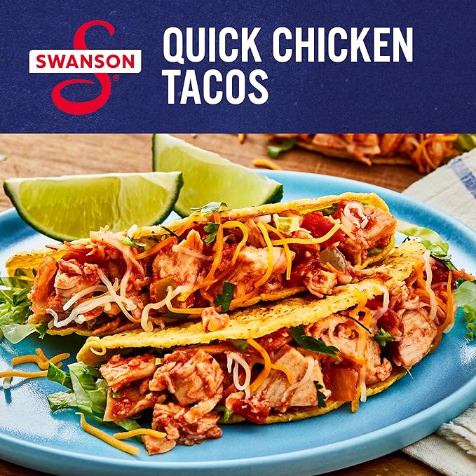 Swanson White Premium Chunk Chicken Breast with Rib Meat in Water, 4.5 oz. (Pack of 4) 48 qty.